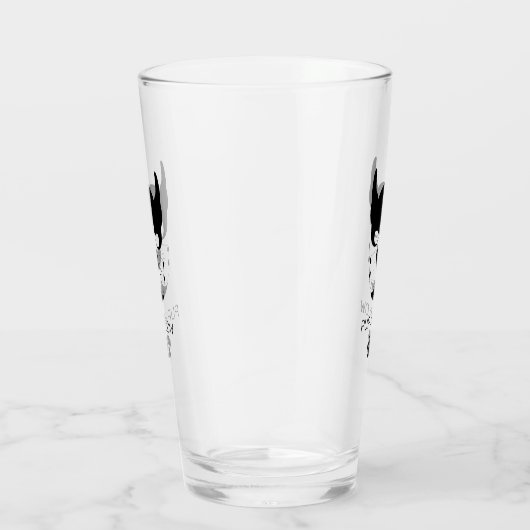 Zwarte Puppy Play bierglas Glas (Rechts)