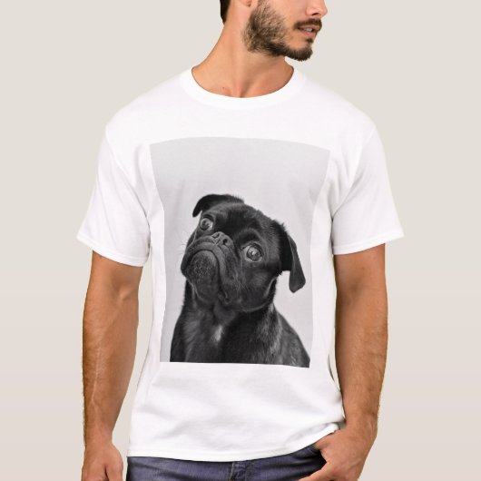 zwarte puppy t-shirt (Voorkant)