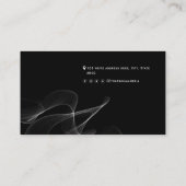 Zwarte QR-code abstracte moderne, eenvoudige socia Visitekaartje (Achterkant)