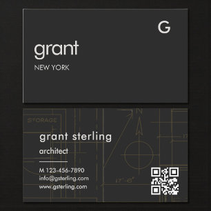 Zwarte QR-code Architectuur  Visitekaartje