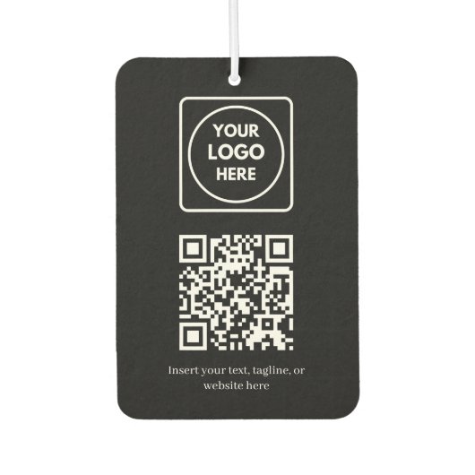 Zwarte QR-code | Eenvoudig Professioneel Bedrijf Luchtverfrisser (Voorkant)