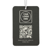 Zwarte QR-code | Eenvoudig Professioneel Bedrijf Luchtverfrisser (Achterkant)