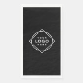 Zwarte QR-code Logo | Modern & elegant bedrijf Servet (Voorkant)