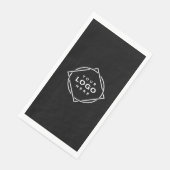 Zwarte QR-code Logo | Modern & elegant bedrijf Servet (Hoek)