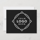 Zwarte QR-code logo | Modern & Elegant Zakelijk Kaart (Voorkant)