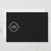Zwarte QR Code Logo | Modern & Elegante Zakelijke Kaart (Voorkant)