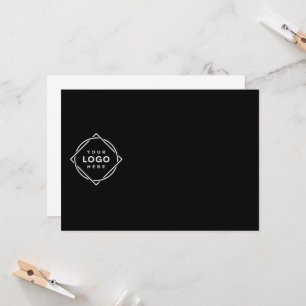 Zwarte QR Code Logo   Modern & Elegante Zakelijke  Kaart