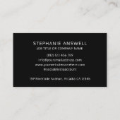 Zwarte QR-code Minimal Logo Professional Visitekaartje (Achterkant)