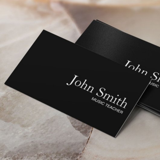 Zwarte QR-code minimalistisch voor muziekdocentina Visitekaartje