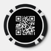 Zwarte QR-code promotionele zakelijke logo Poker Chips (Achterkant)
