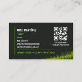 Zwarte QR-code-service voor landschapsarchitectuur Visitekaartje (Achterkant)