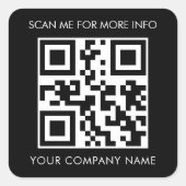 Zwarte QR-code Stickers (Voorkant)