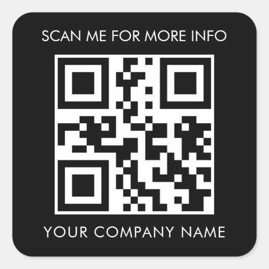 Zwarte QR-code Stickers (Voorkant)