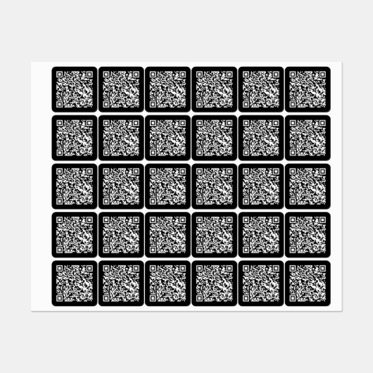 Zwarte | QR Code Stoffen Kledinglabels Labels (Vel)