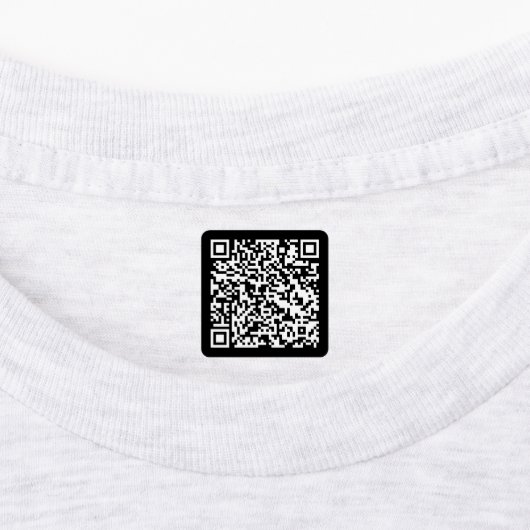 Zwarte | QR Code Stoffen Kledinglabels Labels (Aangebracht)