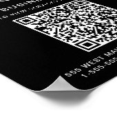 Zwarte QR-code voor bedrijfslogo Poster (Hoek)