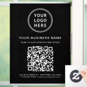 Zwarte QR-code voor bedrijfslogo Raamsticker (Huis)