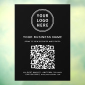 Zwarte QR-code voor bedrijfslogo Raamsticker (Vel 3)