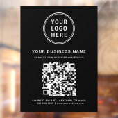 Zwarte QR-code voor bedrijfslogo Raamsticker (Vel 2)