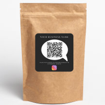 Zwarte QR-code voor bedrijfsnaam op social media i