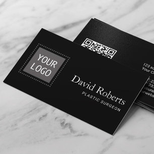 Zwarte QR-code voor de Aangepaste Logo voor plasti Visitekaartje