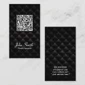Zwarte QR-code voor plastische chirurg Visitekaartje (Voorkant / Achterkant)