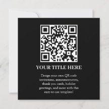 Zwarte QR | Modern Minimaal Vierkant Design