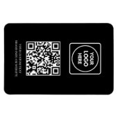 Zwarte QR | Professioneel Modern Zakelijk Logo Magneet (Horizontaal)