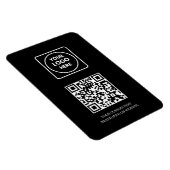 Zwarte QR | Professioneel Modern Zakelijk Logo Magneet (Rechterzijde)