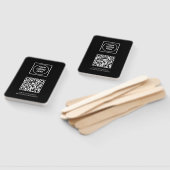 Zwarte QR | Professioneel zakelijk logo-ontwerp Handwaaier (Niet-gemonteerd)