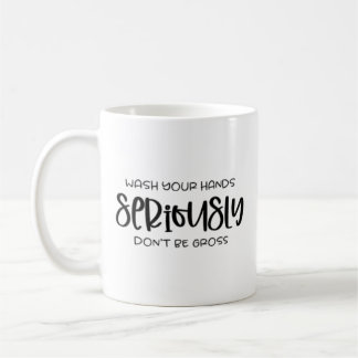 Zwarte quote over "Serieus" Koffiemok