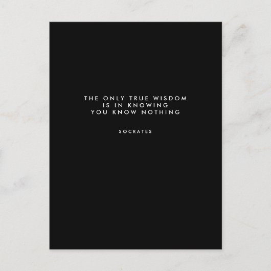 Zwarte Quote Postkaarten Persoonlijke Cadeaus Voor (Voorkant)