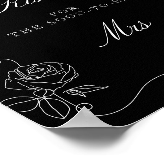 Zwarte raad hoeveel kussen bruidsfeest spel Pos Poster (Hoek)