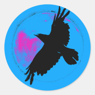 Zwarte Raaf en Blauwe Maan Sticker