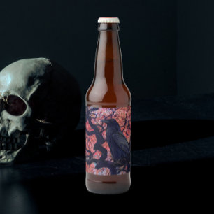 Zwarte Raaf en Kromme Japanse Esdoorn Bier Etiket