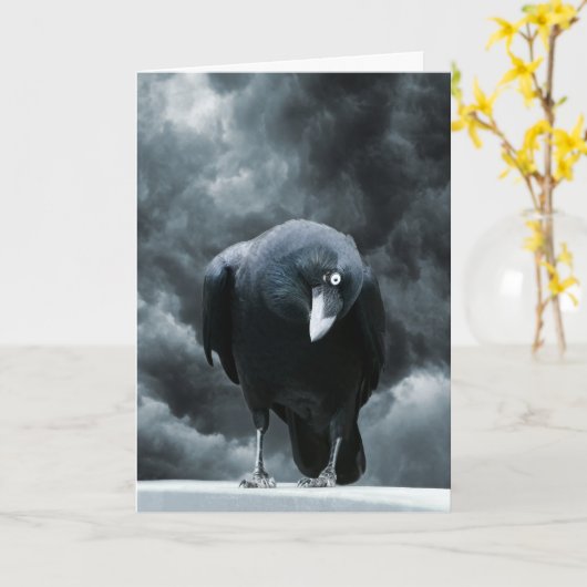 Zwarte Raaf Kaart (Gele Bloem)