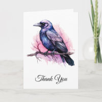 Zwarte raaf op een tak illustratie