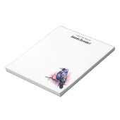 Zwarte raaf op een tak illustratie notitieblok (Linkerzijde)