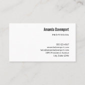 Zwarte raaf op een tak illustratie visitekaartje (Achterkant)