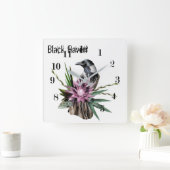 Zwarte Raaf Vierkante Klok (Huis)