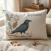 Zwarte Raaf Vogel Botanische Herfst