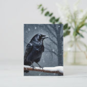 Zwarte Raaf Zwarte Vogel Briefkaart (Staand voorkant)
