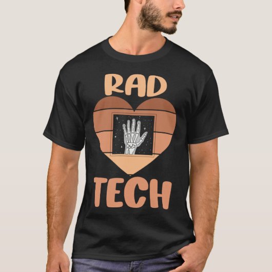 Zwarte radiologie technolog Rad Tech Week Röntgenf T-shirt (Voorkant)