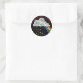 ZWARTE RAINBOW CLOUDS DANK U KINDEREN STICKER (Tas)