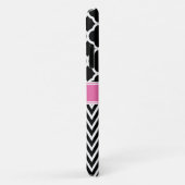Zwarte raket / Chevron Pattern Roze naam Case-Mate iPhone Case (Achterkant/rechts)