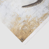 Zwarte Ram Geit Portret Decoupage Tissuepapier (Detail)