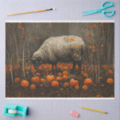 Zwarte Ram Herfst Pompoen Patch Decoupage Tissuepapier (Craft)