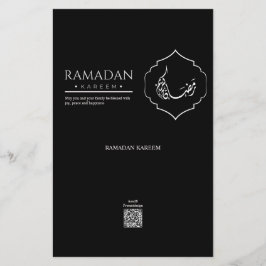 Zwarte Ramadan Kareem Chocoladereep Verpakking Ele Flyer