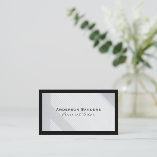 Zwarte Rand | Abstract Modern Visitekaartje (Staand voorkant)