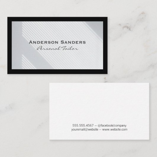 Zwarte rand | Abstract modern Visitekaartje (Voorkant / Achterkant)